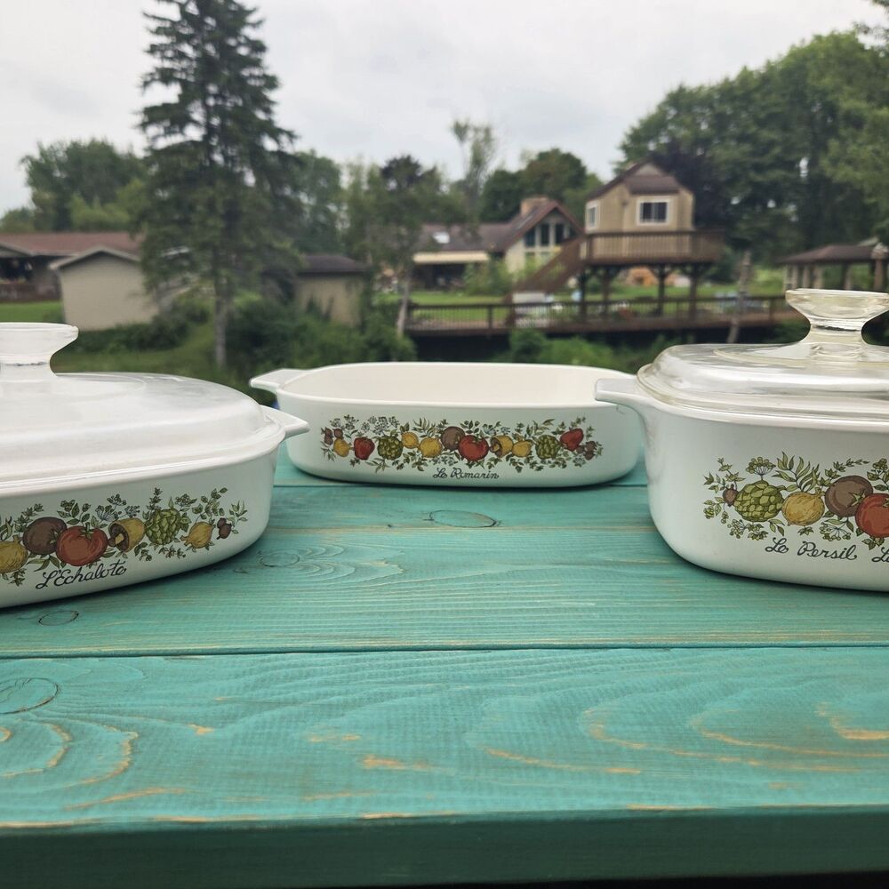 VTG Corning Ware Spice O Life Casserole Dishes